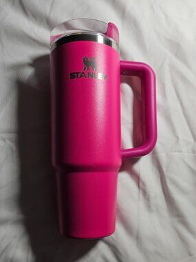 Hot Pink Stanley Tumbler with Handle and Straw 30 oz